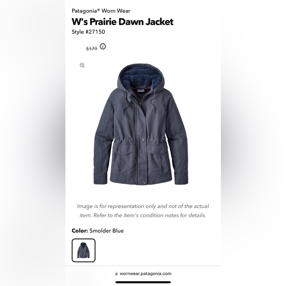 Patagonia Prairie Dawn Women’s Jacket - Blue - Large - Style #27150